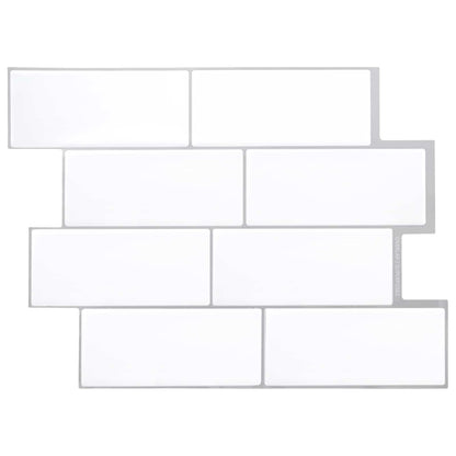 Decorative Stickers 10 pcs White Grey 29 x 21 cm
