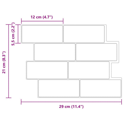 Decorative Stickers 50 pcs White Grey 29 x 21 cm
