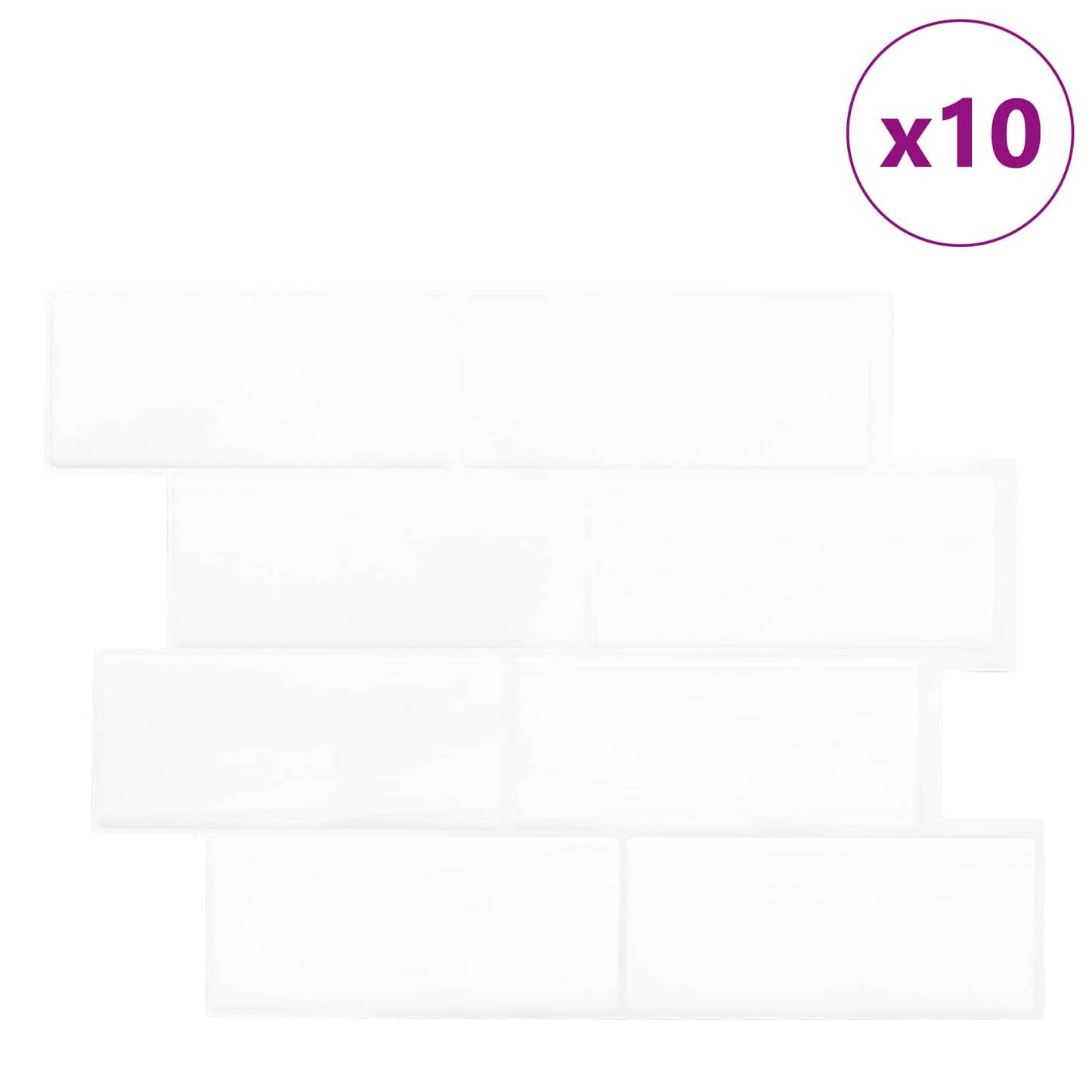 Decorative Stickers 10 pcs White 29 x 21 cm