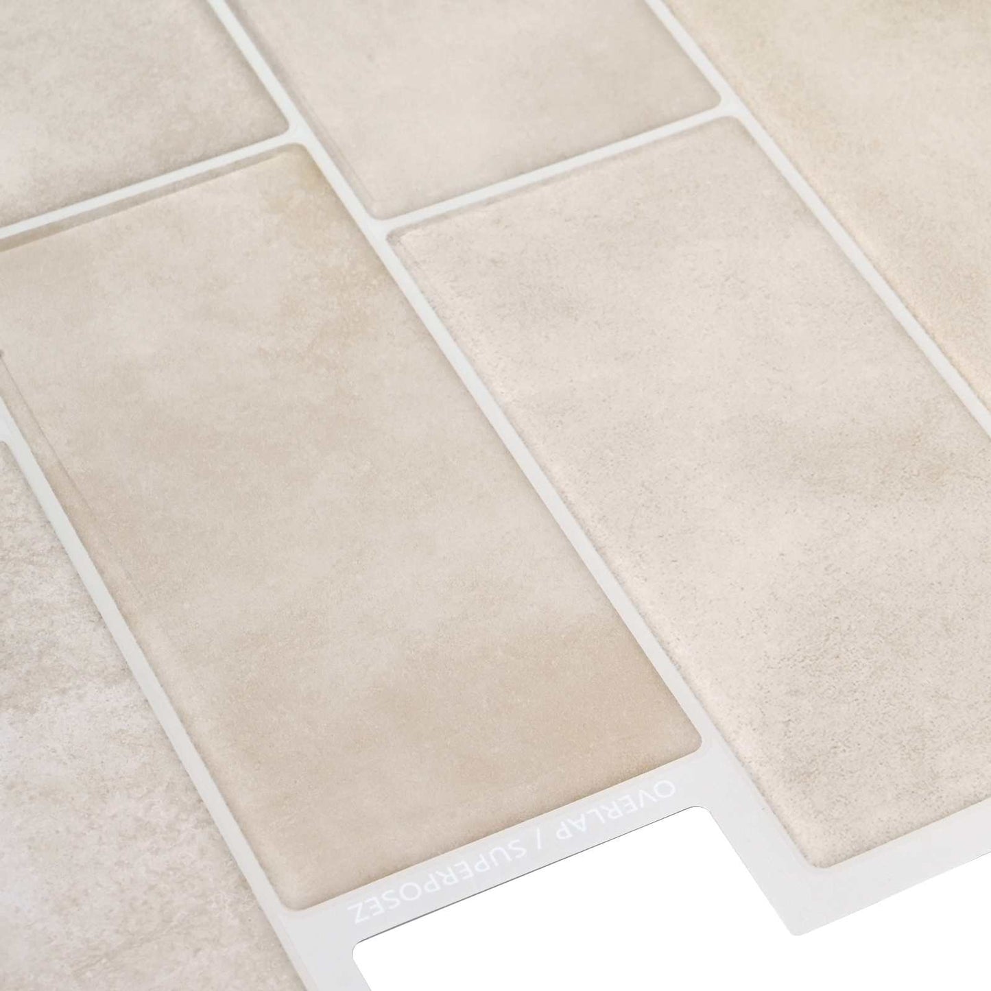 Decorative Stickers 10 pcs Beige Marble 29 x 21 cm