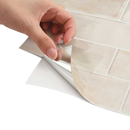 Decorative Stickers 10 pcs Beige Marble 29 x 21 cm