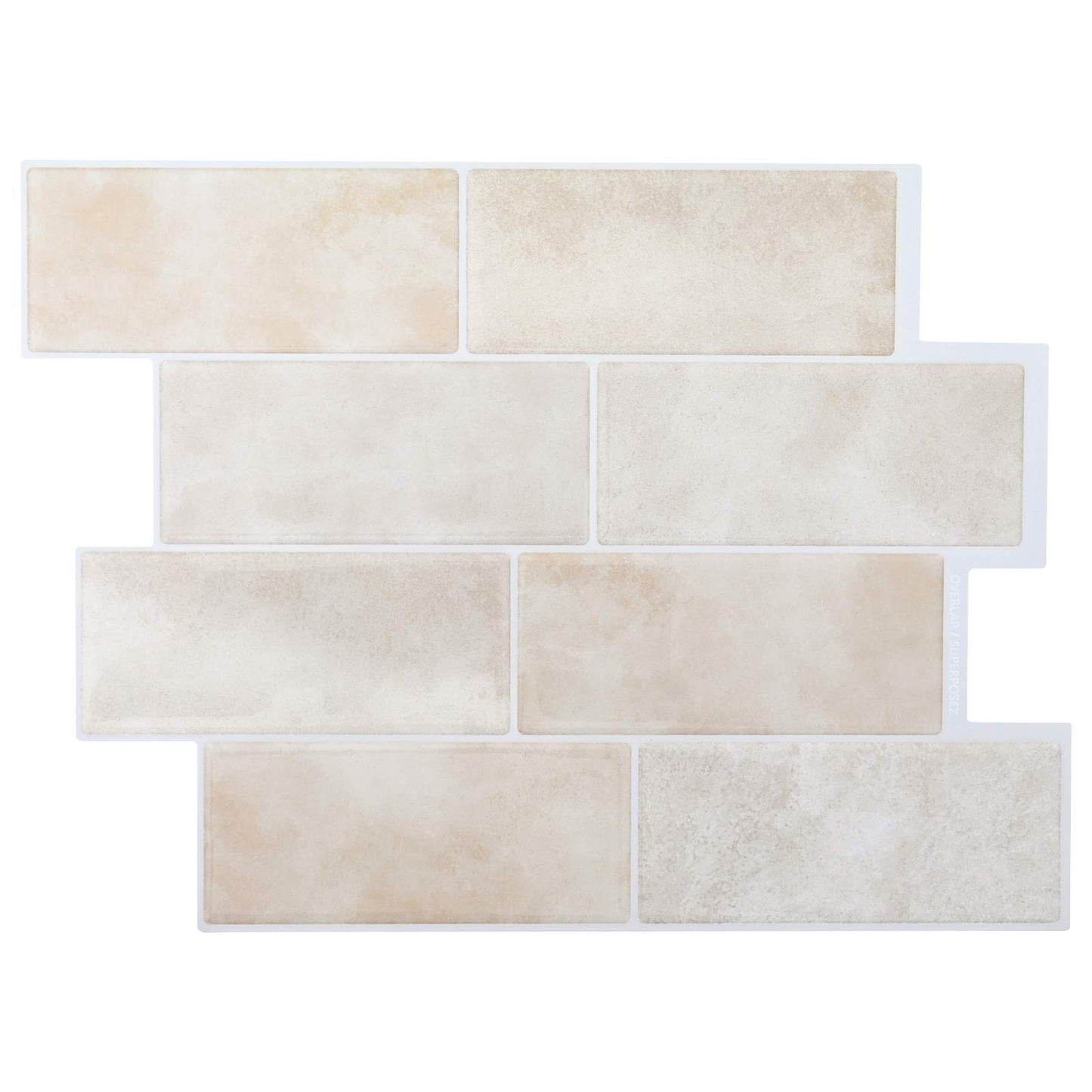 Decorative Stickers 10 pcs Beige Marble 29 x 21 cm