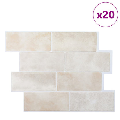 Decorative Stickers 20 pcs Beige Marble 29 x 21 cm