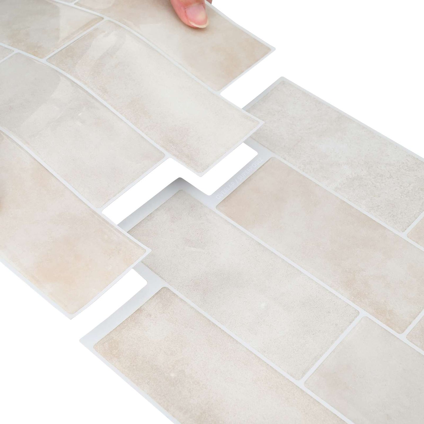 Decorative Stickers 50 pcs Beige Marble 29 x 21 cm