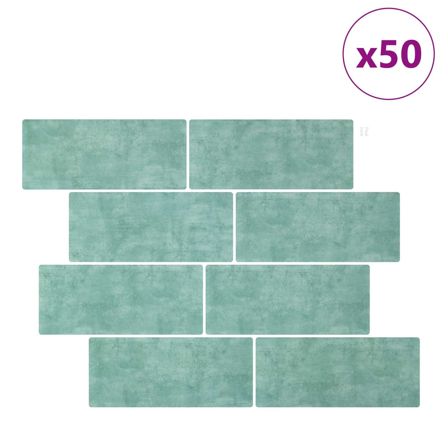 Decorative Stickers 50 pcs Grey Green 29 x 21 cm