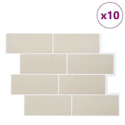 Decorative Stickers 10 pcs Beige 29 x 21 cm