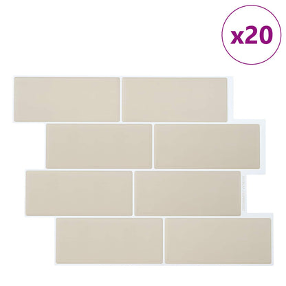 Decorative Stickers 20 pcs Beige 29 x 21 cm