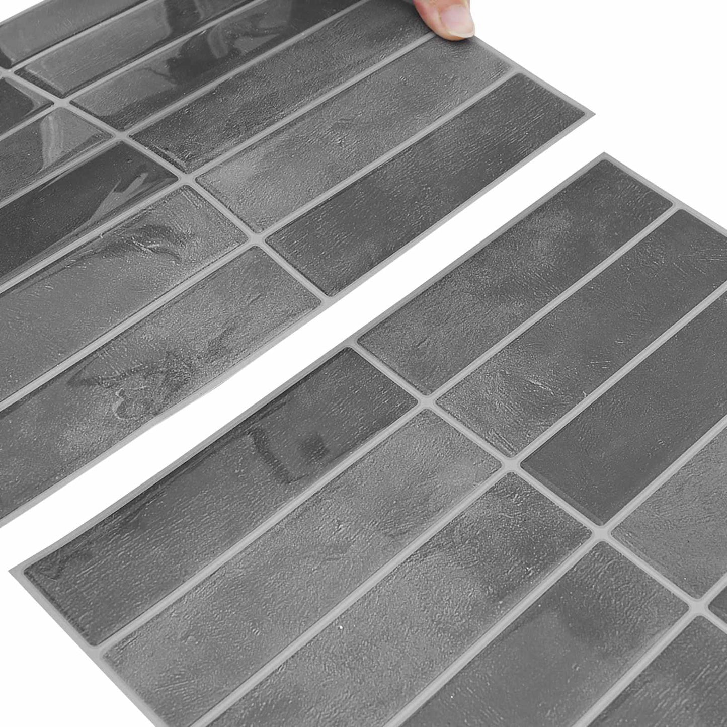 Rectangular Tile 10 pcs Grey 29 x 23 x 0.08 cm