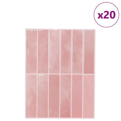Rectangular Tile 20 pcs Pink 29 x 23 x 0.08 cm