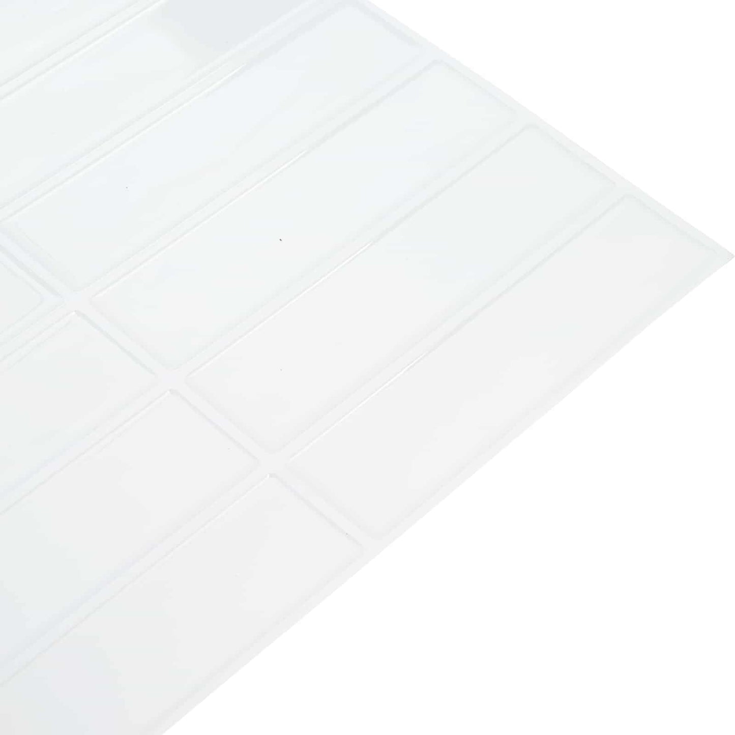 Rectangular Tile 10 pcs White 29 x 23 x 0.08 cm
