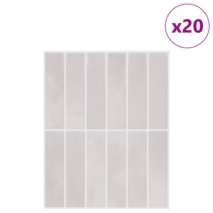 Rectangular Tile 20 pcs Beige 29 x 23 x 0.08 cm