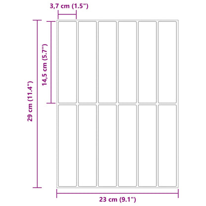Rectangular Tile 10 pcs Grey Green 29 x 23 x 0.08 cm