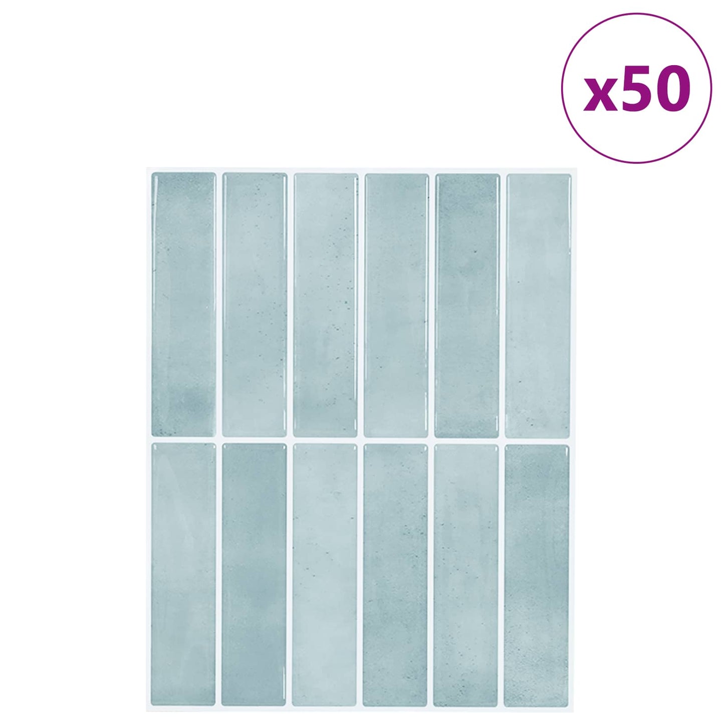 Rectangular Tile 50 pcs Grey Green 29 x 23 x 0.08 cm
