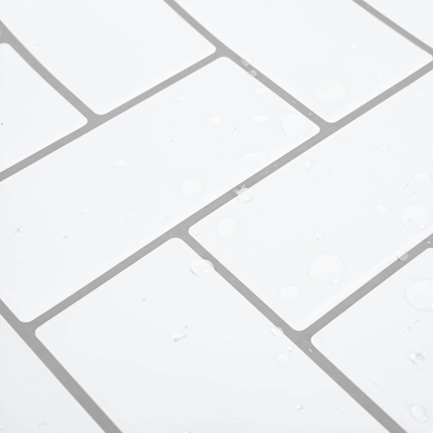 Herringbone Tile 20 pcs White Grey 30 x 30 cm