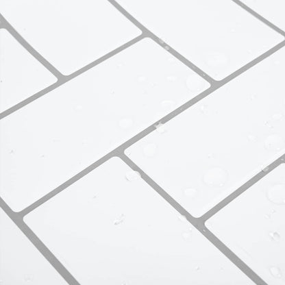 Herringbone Tile 20 pcs White Grey 30 x 30 cm