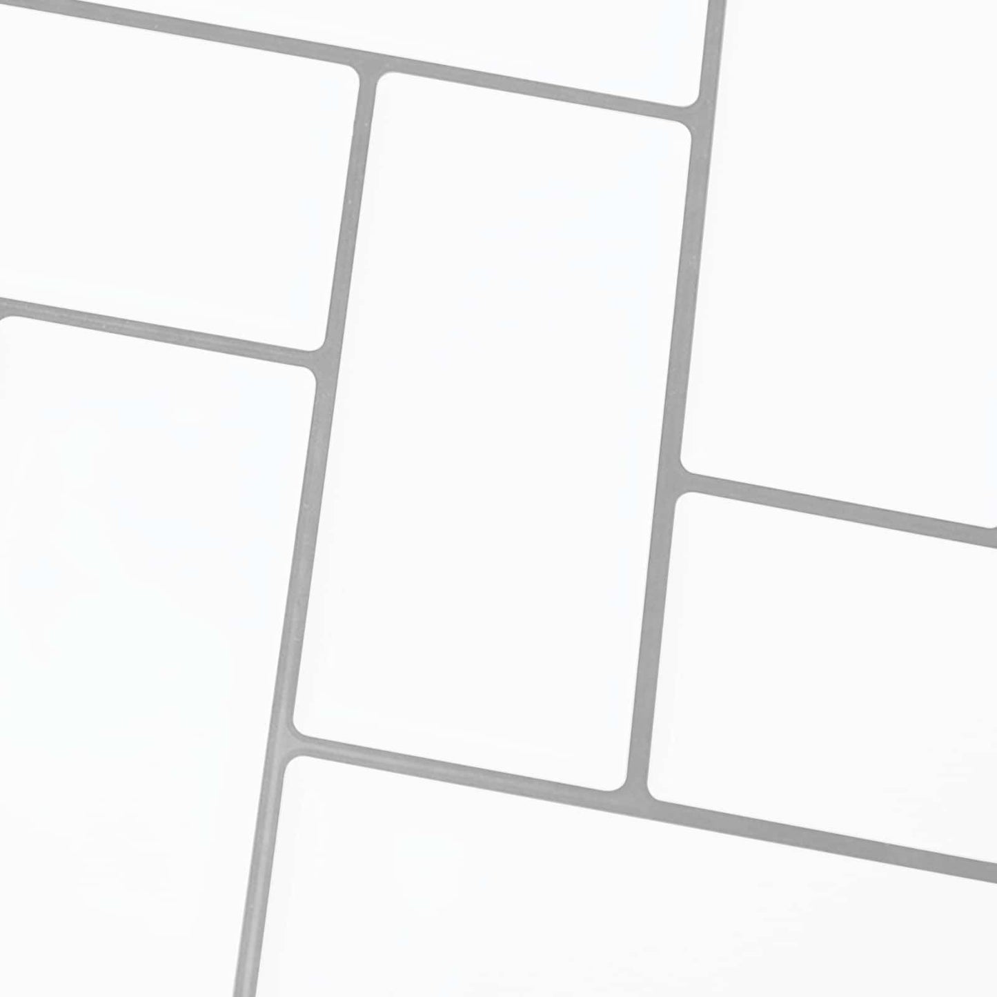 Herringbone Tile 50 pcs White Grey 30 x 30 cm