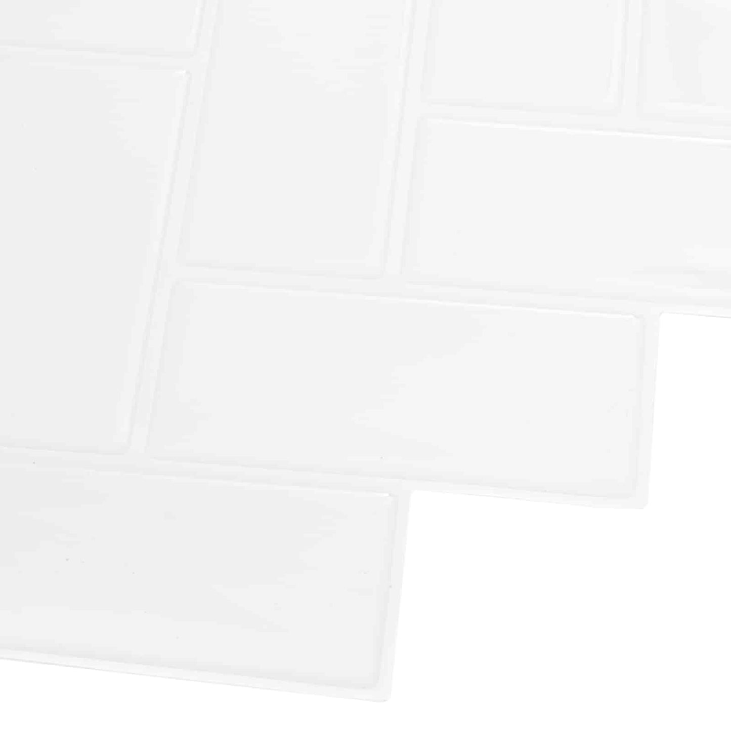 Herringbone Tile 10 pcs White 30 x 30 cm Polyurethane and PET