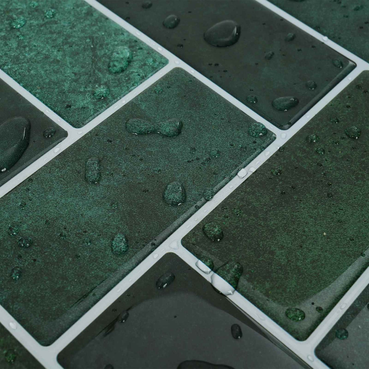 Herringbone Tile 20 pcs Dark Green 30 x 30 cm