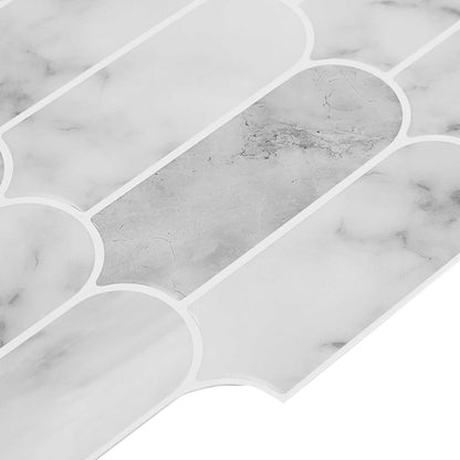 Feather Tile 20 pcs Grey Marble 30 x 30 cm Polyurethane and PET