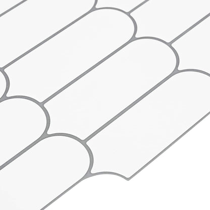 Feather Tile 10 pcs White Grey 30 x 30 cm Polyurethane and PET
