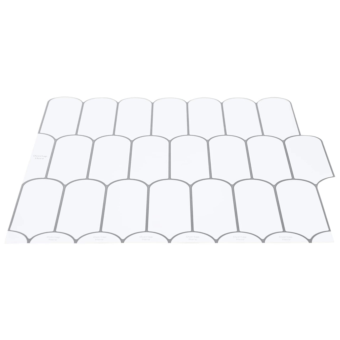 Feather Tile 20 pcs White Grey 30 x 30 cm Polyurethane and PET