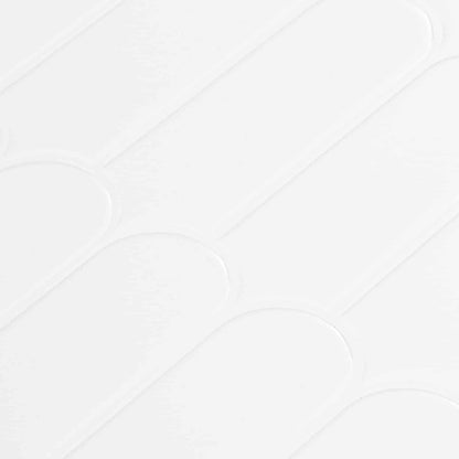 Feather Tile 50 pcs White 30 x 30 cm Polyurethane and PET