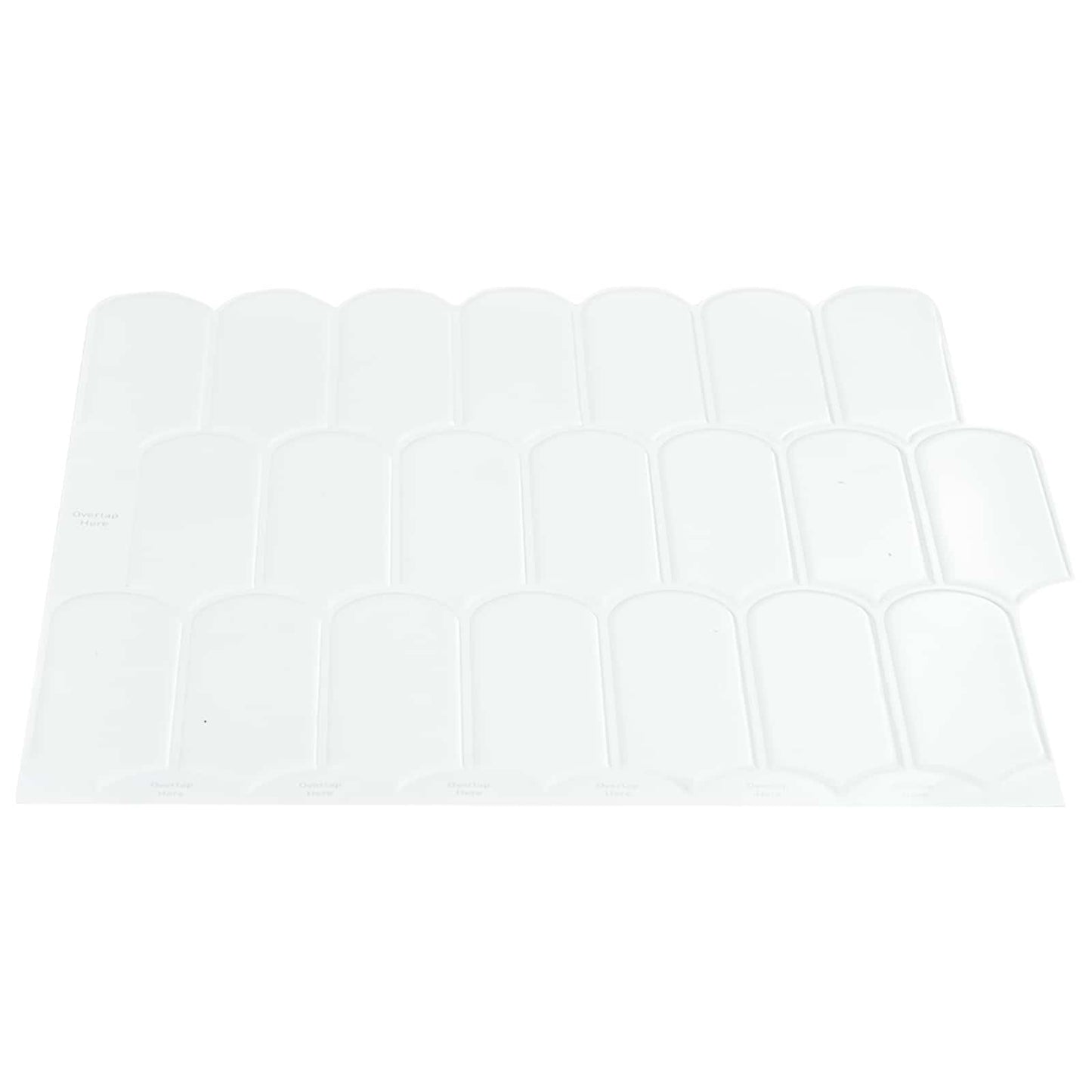 Feather Tile 50 pcs White 30 x 30 cm Polyurethane and PET