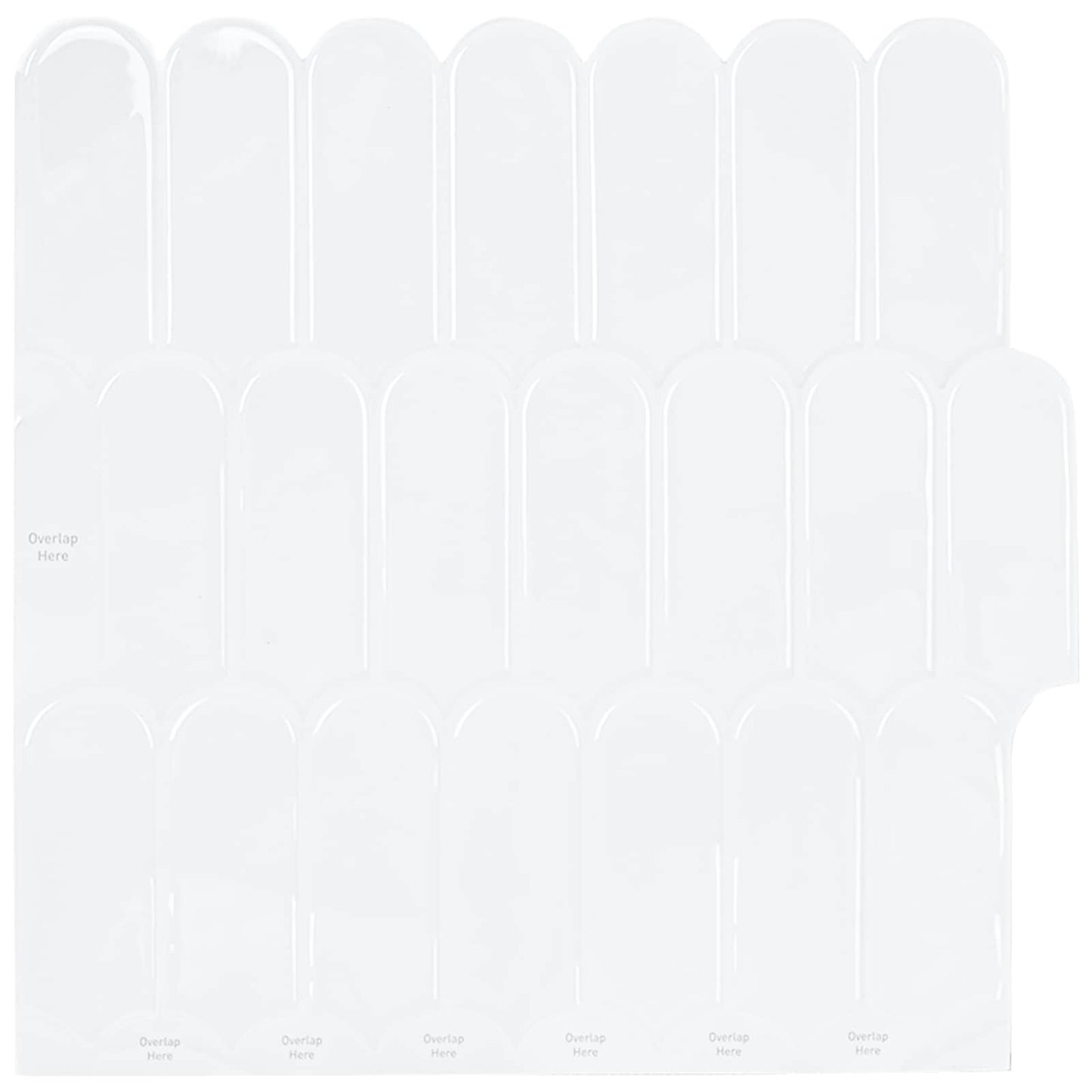 Feather Tile 50 pcs White 30 x 30 cm Polyurethane and PET