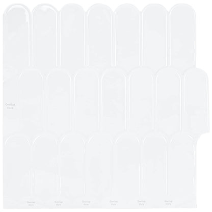 Feather Tile 50 pcs White 30 x 30 cm Polyurethane and PET