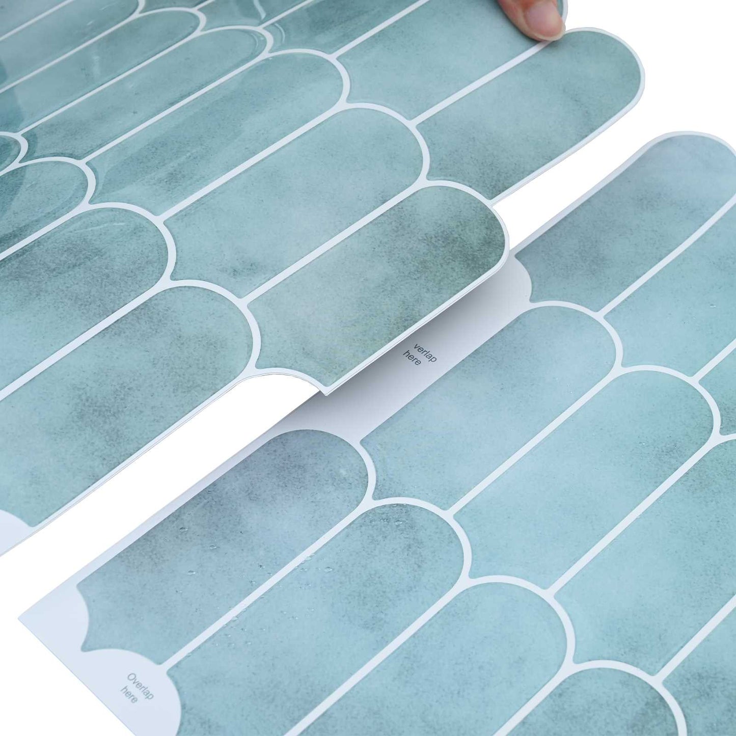 Feather Tile 20 pcs Green 30 x 30 cm Polyurethane and PET