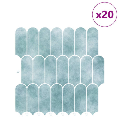 Feather Tile 20 pcs Green 30 x 30 cm Polyurethane and PET