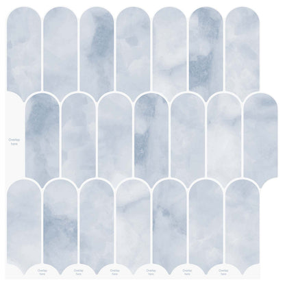 Feather Tile 10 pcs Light Blue 30 x 30 cm Polyurethane and PET