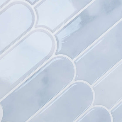 Feather Tile 20 pcs Light Blue 30 x 30 cm Polyurethane and PET