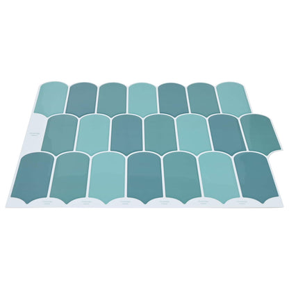 Feather Tile 10 pcs Blue 30 x 30 cm Polyurethane and PET