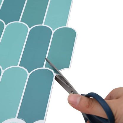 Feather Tile 20 pcs Blue 30 x 30 cm Polyurethane and PET