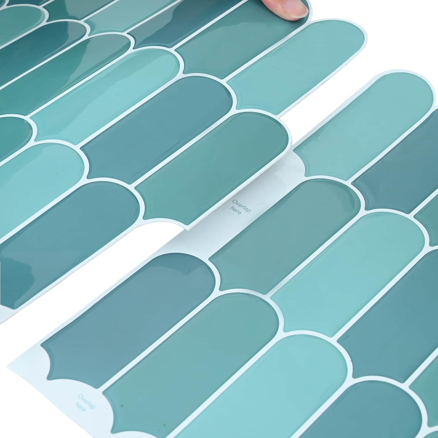 Feather Tile 20 pcs Blue 30 x 30 cm Polyurethane and PET