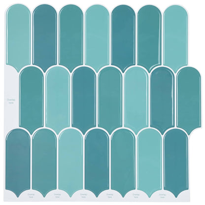 Feather Tile 20 pcs Blue 30 x 30 cm Polyurethane and PET