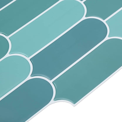 Feather Tile 50 pcs Blue 30 x 30 cm Polyurethane and PET