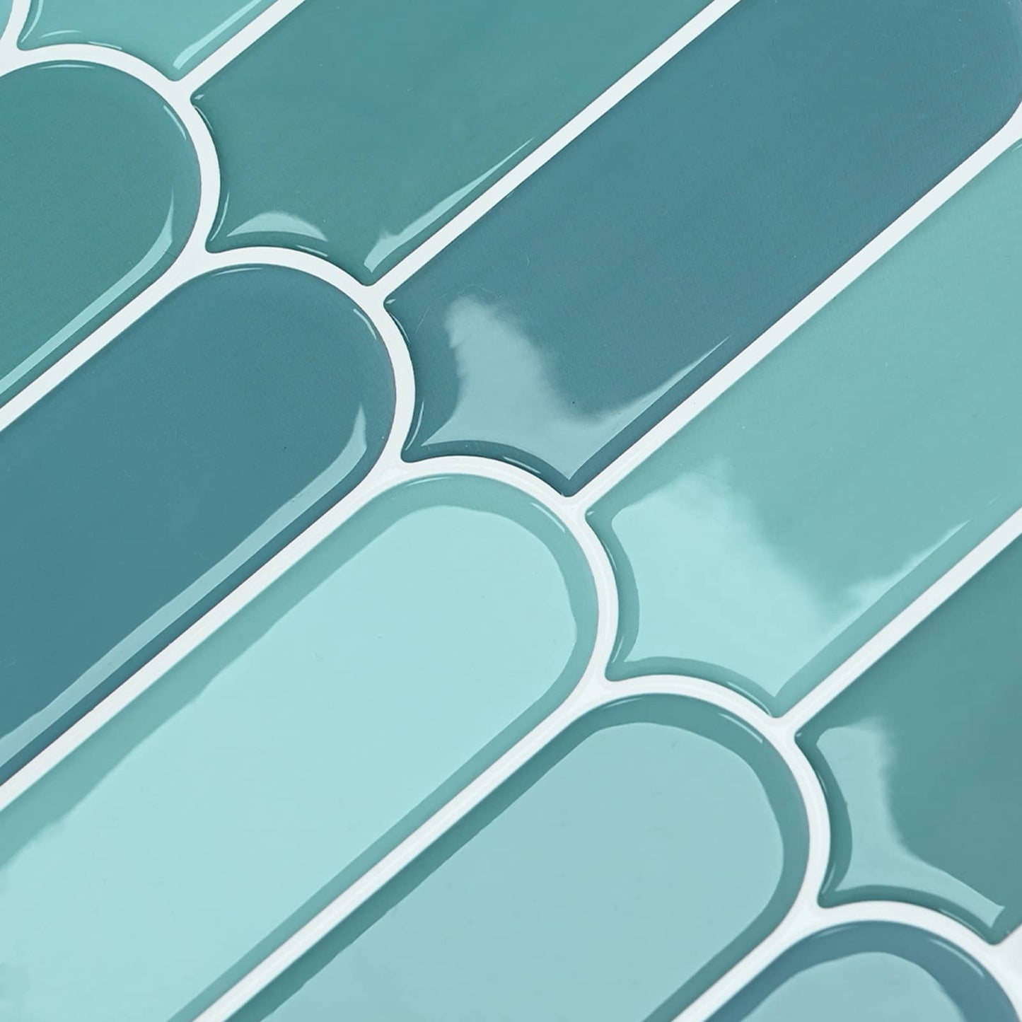 Feather Tile 50 pcs Blue 30 x 30 cm Polyurethane and PET