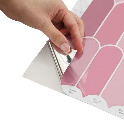 Feather Tile 10 pcs Pink 30 x 30 cm Polyurethane and PET