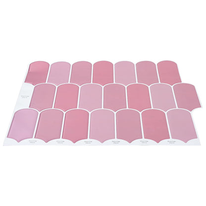 Feather Tile 10 pcs Pink 30 x 30 cm Polyurethane and PET