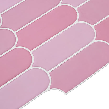 Feather Tile 20 pcs Pink 30 x 30 cm Polyurethane and PET