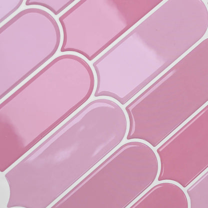 Feather Tile 20 pcs Pink 30 x 30 cm Polyurethane and PET