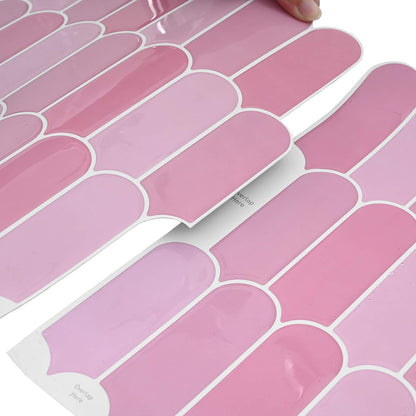Feather Tile 50 pcs Pink 30 x 30 cm Polyurethane and PET