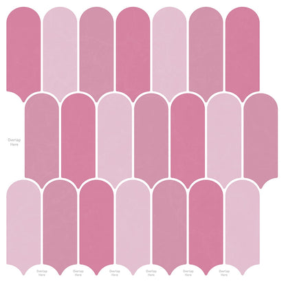 Feather Tile 50 pcs Pink 30 x 30 cm Polyurethane and PET