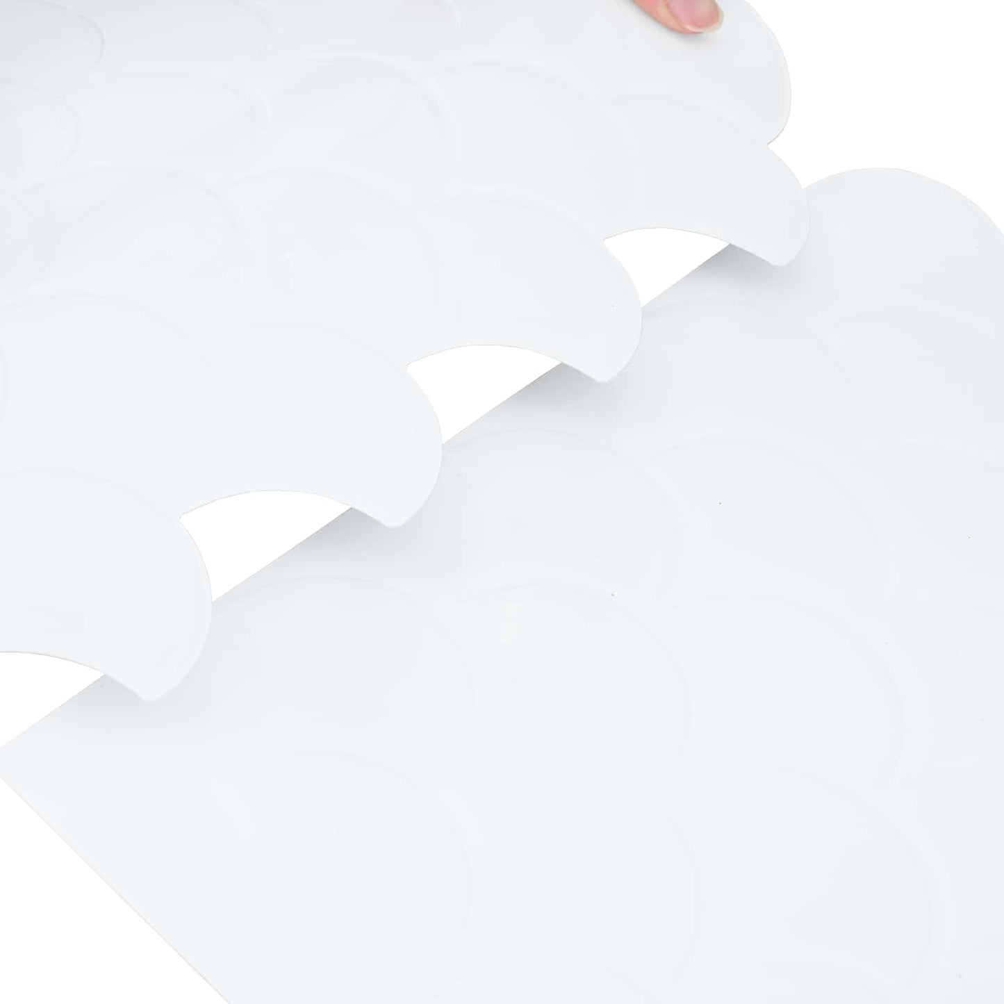 Fish Scale Tile 50 pcs White 30 x 30 cm Polyurethane and PET