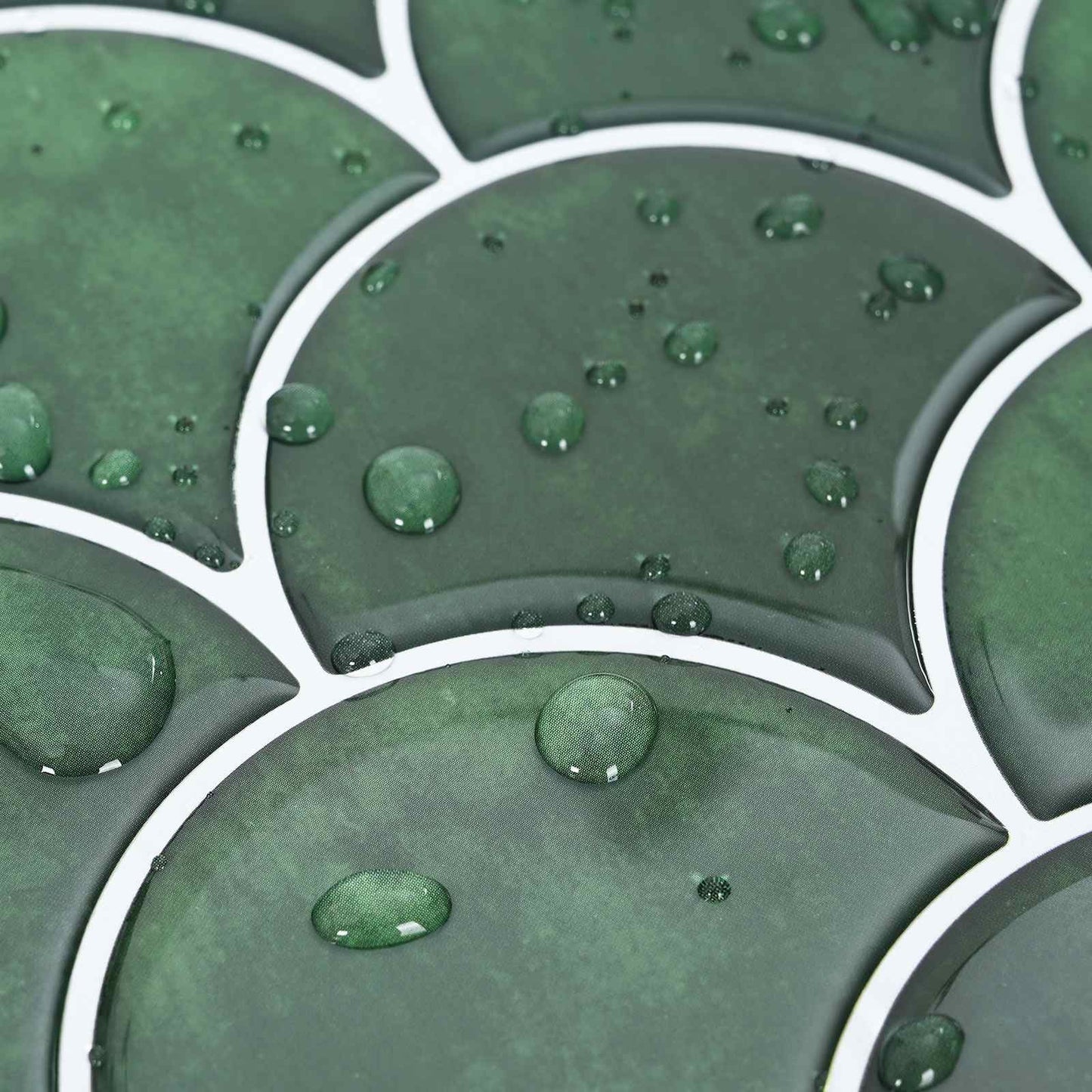 Fish Scale Tile 50 pcs Dark Green 30 x 30 cm