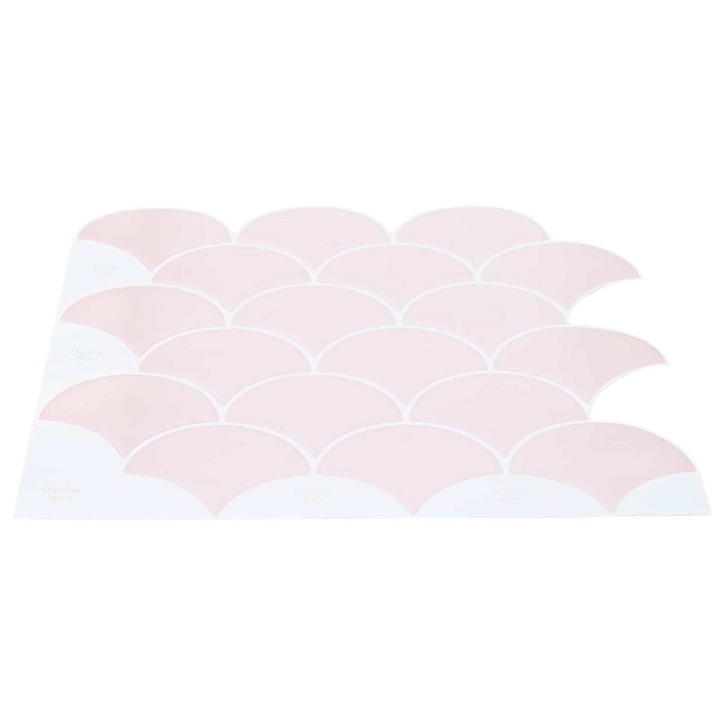 Fish Scale Tile 10 pcs Light Pink 30 x 30 cm