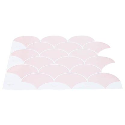 Fish Scale Tile 20 pcs Light Pink 30 x 30 cm