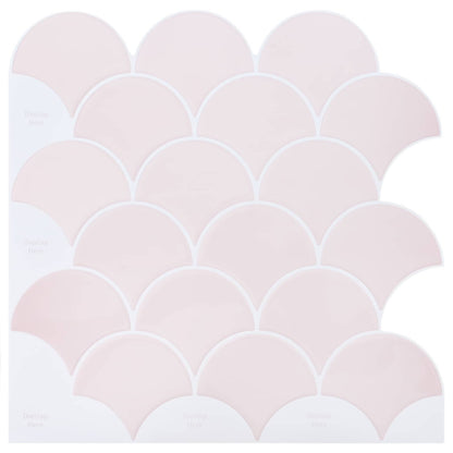 Fish Scale Tile 20 pcs Light Pink 30 x 30 cm